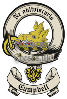 Campbell Scottish Surname Clan (Sept) Crest Badge Image
