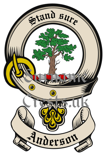 Anderson Scottish Clan (Sept) Surname Family Crest PNG Image Instant Download