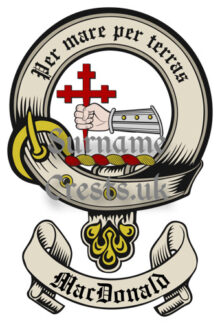MacDonald Scottish Clan (Sept) Surname Family Crest PNG Image Instant Download