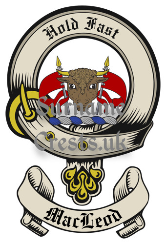 Scottish Tartan Macleod Clan Badge T Shirt 