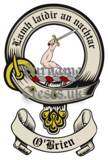 O'Brien Irish Clan (Sept) Surname Family Crest PNG Image Instant Download