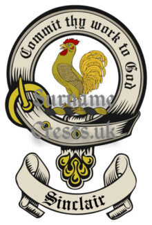 Sinclair Scottish Clan (Sept) Surname Family Crest PNG Image Instant Download