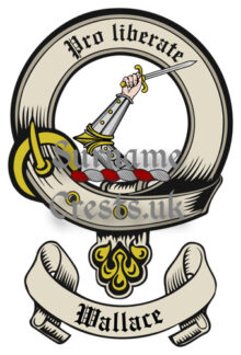 Wallace Scottish Clan (Sept) Surname Family Crest PNG Image Instant Download
