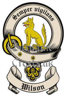 Wilson Scottish Clan (Sept) Surname Family Crest PNG Image Instant Download
